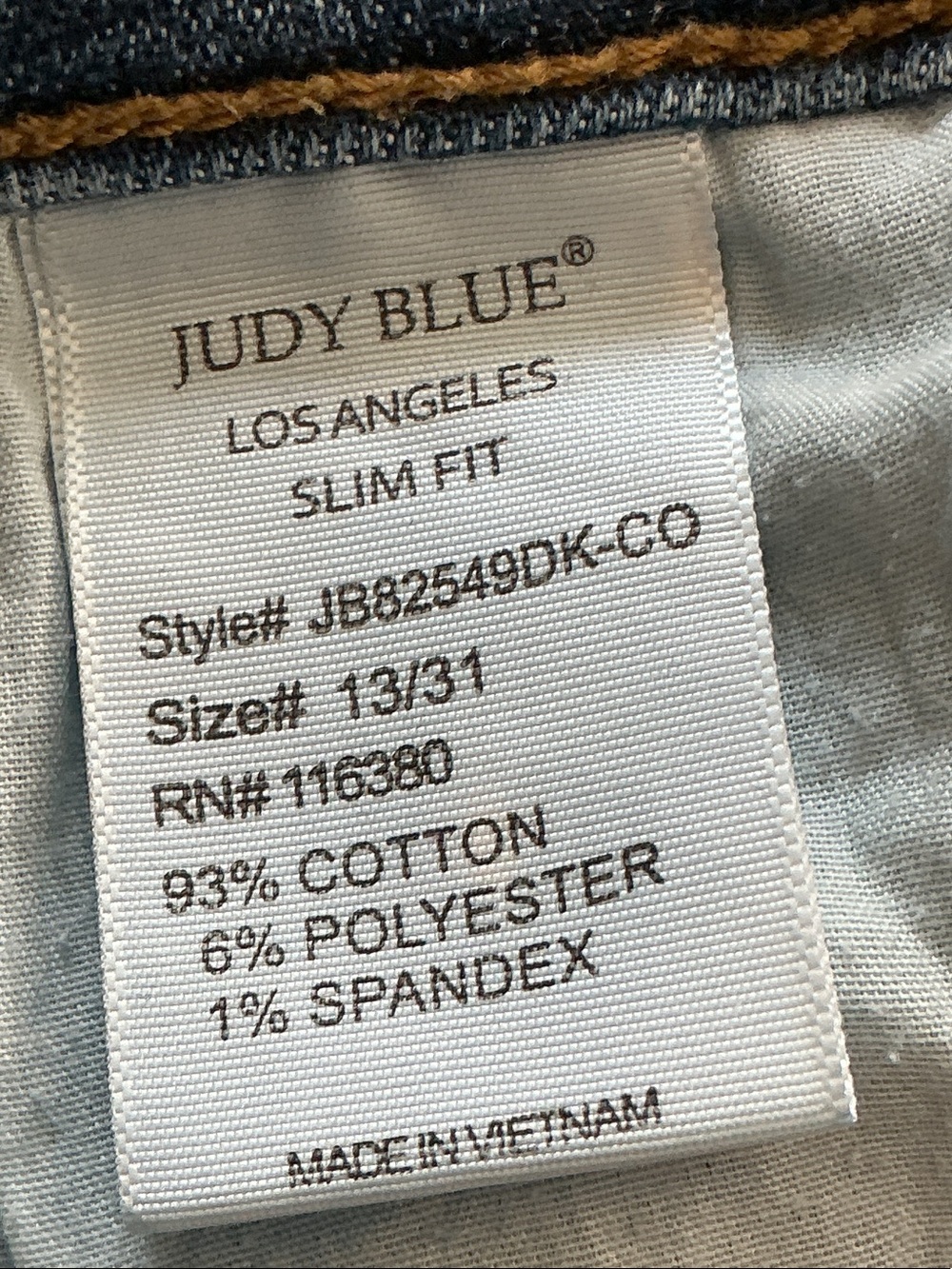 Judy Blue High Waisted Slim Fit Skinny Distressed Denim Jeans Blue Size 13/31 - Picture 14 of 15